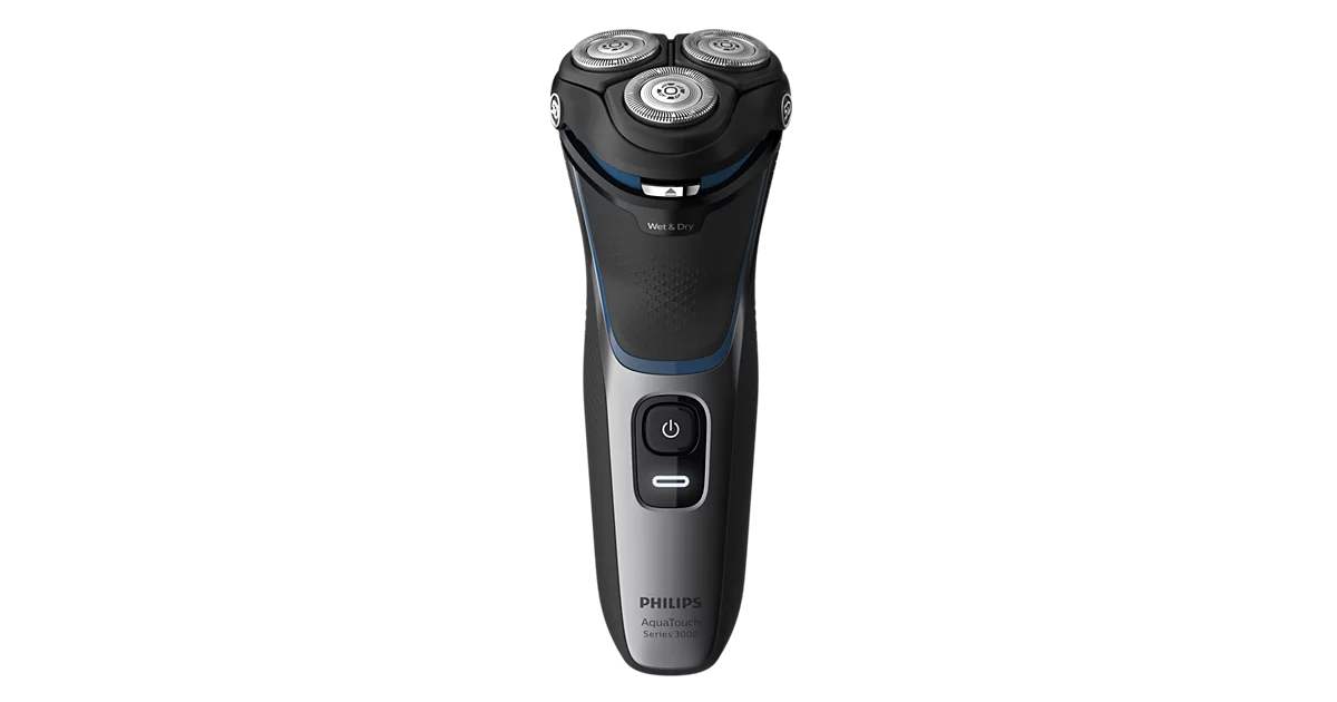 Philips Shaver Series 3000 S3122/51 by Philips — product image showing the trimmer body, blade head and attachments