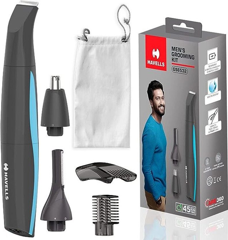 Havells GS6532 5-in-1 by Havells — product image showing the trimmer body, blade head and attachments