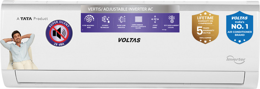 Voltas 0.95 Ton 3 Star Inverter Split AC 2026 by Voltas — official product image of the air conditioner
