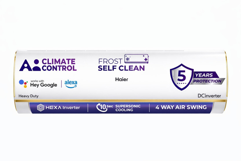 Haier 1 Ton 5 Star Inverter Split AC with Wi-Fi 2026 by Haier — official product image of the air conditioner