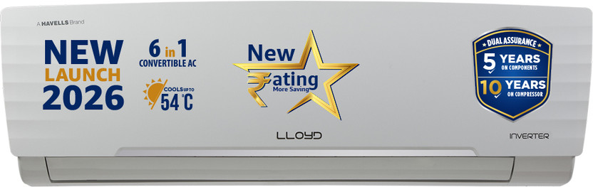 Lloyd 1 Ton 3 Star Inverter Split AC 2026 by Lloyd — official product image of the air conditioner