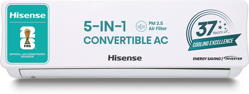 Hisense 1 Ton 3 Star Inverter Split AC 2026 by Hisense — official product image of the air conditioner
