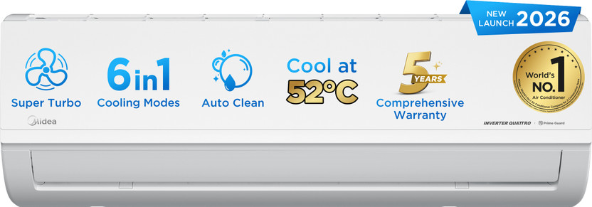 Midea 1.5 Ton 3 Star Inverter Split AC 2026 by Midea — official product image of the air conditioner