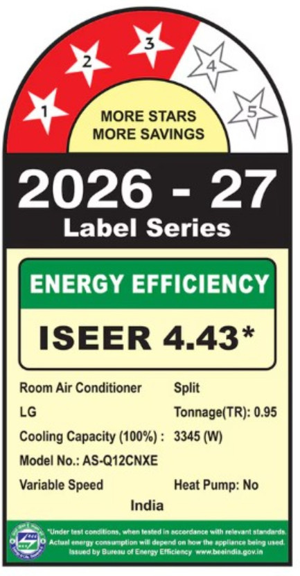 LG 1 Ton 3 Star Inverter Split AC 2026 by LG — official product image of the air conditioner