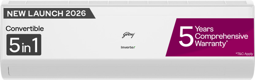 Godrej 1 Ton 5 Star Inverter Split AC 2026 by Godrej — official product image of the air conditioner