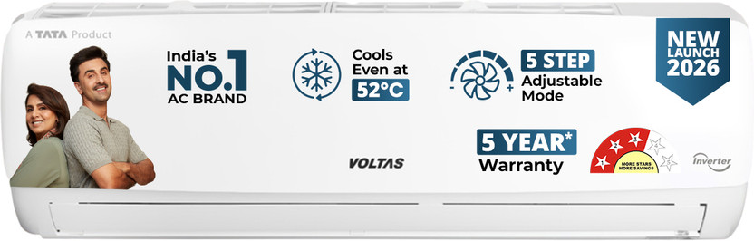 Voltas 2 Ton 3 Star Inverter Split AC 2026 by Voltas — official product image of the air conditioner