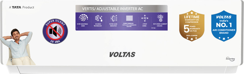 Voltas 1.45 Ton 3 Star Inverter Split AC 2026 by Voltas — official product image of the air conditioner