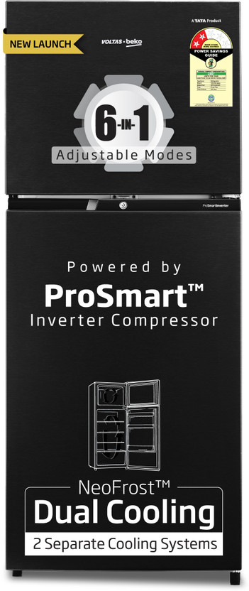 Voltas Beko 283 L 2 Star Frost Free Double Door Refrigerator refrigerator by Voltas Beko — product image showing the cabinet, doors and handle