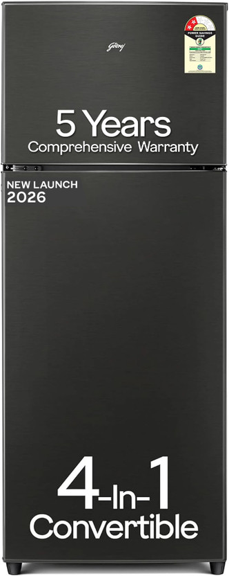 Godrej 272 L 2 Star Frost Free Convertible Double Door Refrigerator refrigerator by Godrej — product image showing the cabinet, doors and handle