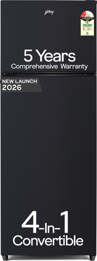 Godrej 308 L 2 Star Frost Free Convertible Double Door Refrigerator refrigerator by Godrej — product image showing the cabinet, doors and handle