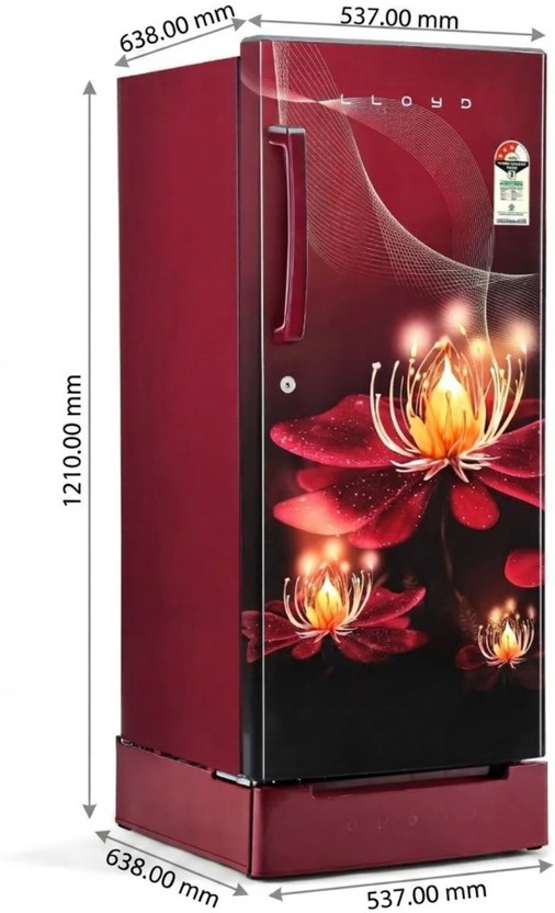 Lloyd 185 L 3 Star Direct Cool Single Door Refrigerator refrigerator by Lloyd — product image showing the cabinet, doors and handle