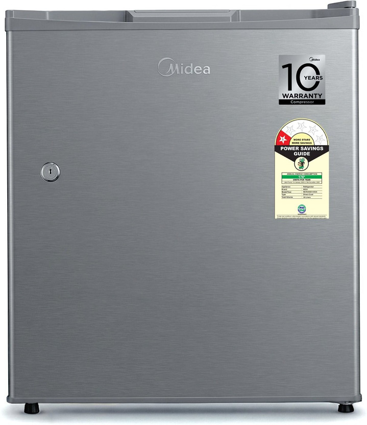 Midea 50 L 1 Star Direct Cool Mini Refrigerator refrigerator by Midea — product image showing the cabinet, doors and handle