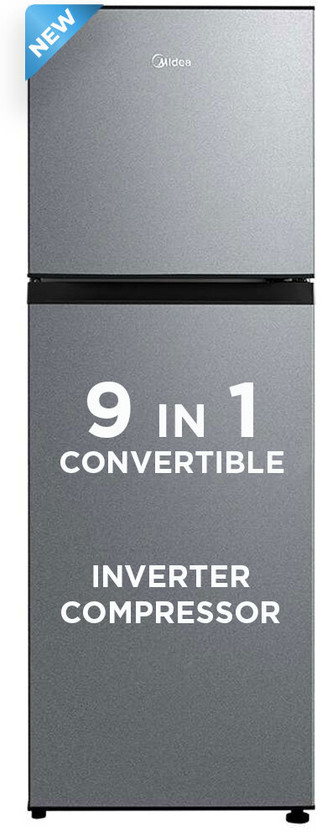 Midea 233 L 2 Star Frost Free Convertible Double Door Refrigerator refrigerator by Midea — product image showing the cabinet, doors and handle