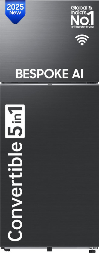 Samsung 467 L 3 Star Frost Free Convertible Double Door Refrigerator refrigerator by Samsung — product image showing the cabinet, doors and handle