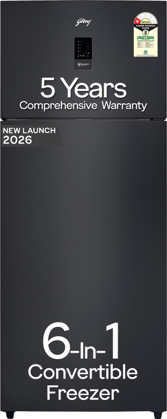 Godrej 415 L 1 Star Frost Free Convertible Double Door Refrigerator refrigerator by Godrej — product image showing the cabinet, doors and handle