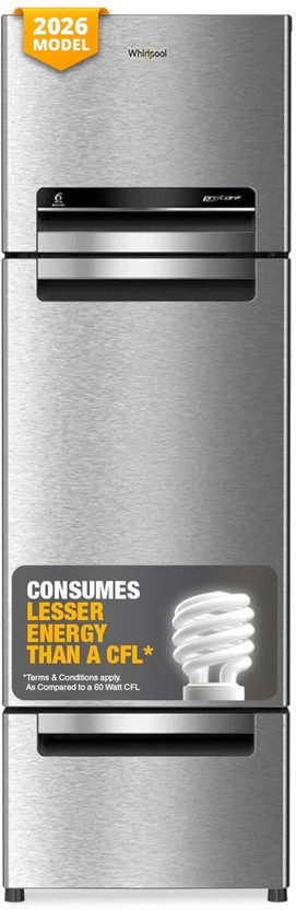 Whirlpool 300 L Frost Free Triple Door Refrigerator refrigerator by Whirlpool — product image showing the cabinet, doors and handle