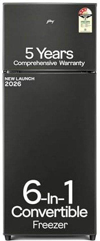 Godrej 244 L 3 Star Frost Free Convertible Double Door Refrigerator refrigerator by Godrej — product image showing the cabinet, doors and handle