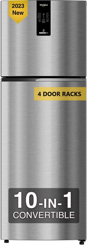 Whirlpool 259 L 2 Star Frost Free Convertible Double Door Refrigerator refrigerator by Whirlpool — product image showing the cabinet, doors and handle