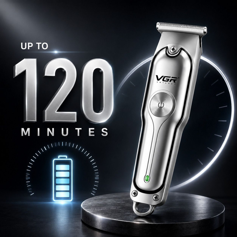 VGR VG-071D-R-RE Grooming Kit by VGR — product image showing the trimmer body, blade head and attachments