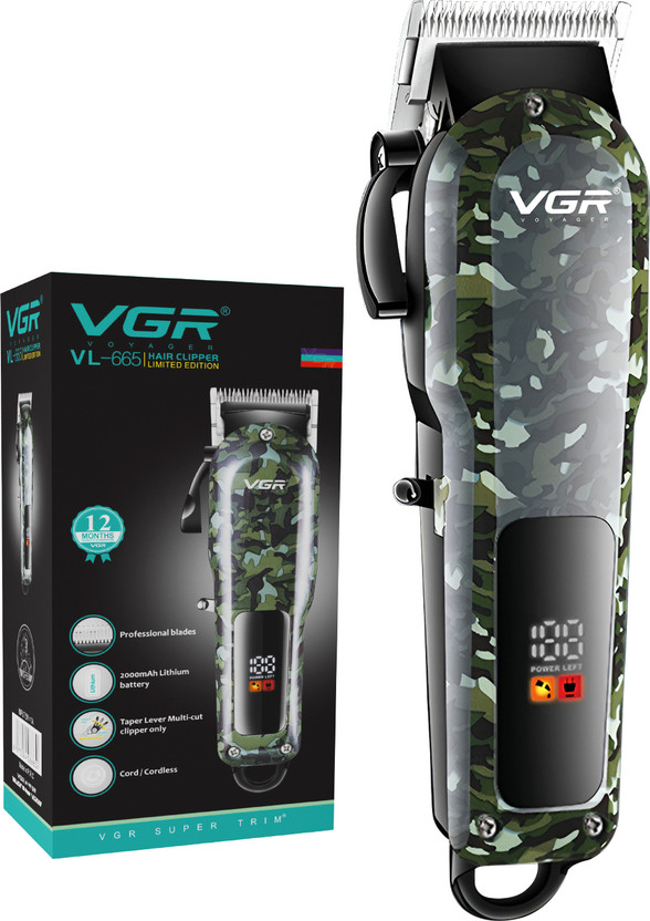 VGR VL-665 Limited Edition Trimmer by VGR — product image showing the trimmer body, blade head and attachments