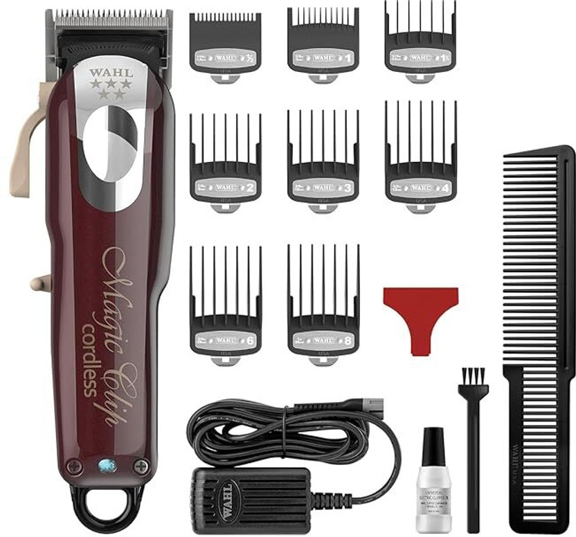 Wahl Professional Magic Clipper by Wahl — product image showing the trimmer body, blade head and attachments