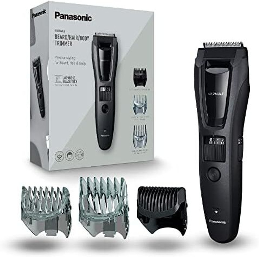 Panasonic ER-GB62-H503 Trimmer by Panasonic — product image showing the trimmer body, blade head and attachments