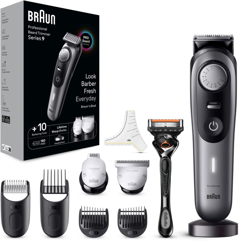 Braun All in One Trimmer by Braun — product image showing the trimmer body, blade head and attachments