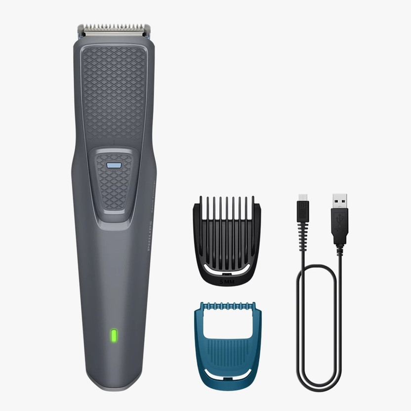 Philips BT1243/18 Trimmer by Philips — product image showing the trimmer body, blade head and attachments