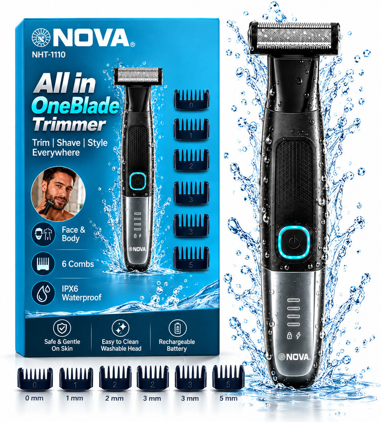 NOVA NHT 1110 UltraBlade Body by Nova — product image showing the trimmer body, blade head and attachments