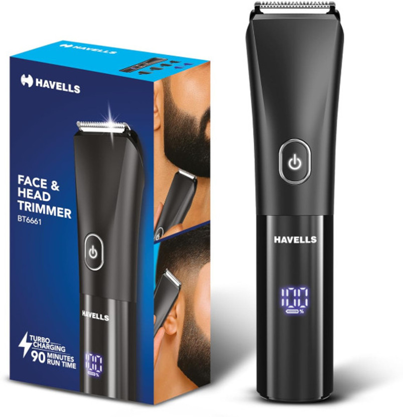 Havells BT 6661 Trimmer by Havells — product image showing the trimmer body, blade head and attachments