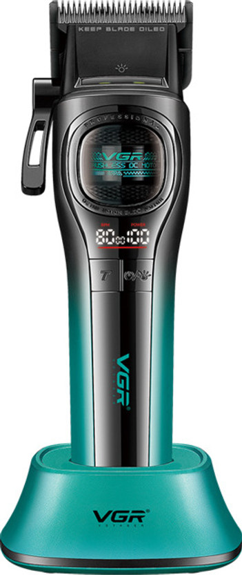 VGR V-888C Professional Hair Clipper Trimmer by VGR — product image showing the trimmer body, blade head and attachments