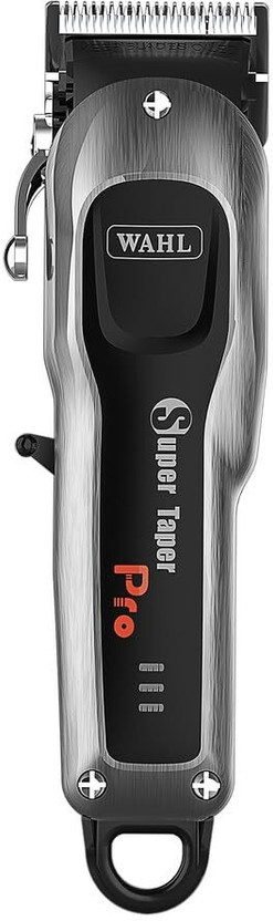 Wahl Super Taper Pro Lithium-Ion Cordless Clipper by Wahl — product image showing the trimmer body, blade head and attachments