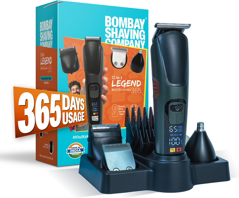 Bombay Shaving Company 12 in 1 Full Body Trimmer for Man Trimmer by Bombay Shaving Company — product image showing the trimmer body, blade head and attachments