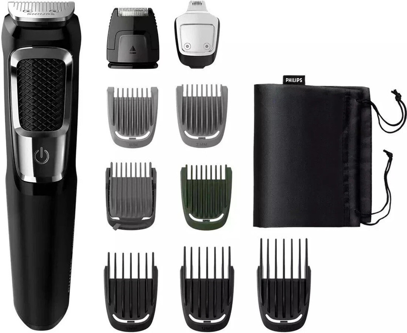 Philips MG30/33 Grooming Kit by Philips — product image showing the trimmer body, blade head and attachments