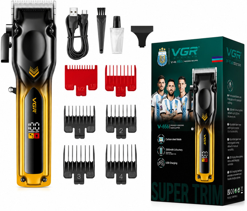 VGR V-656 Trimmer by VGR — product image showing the trimmer body, blade head and attachments