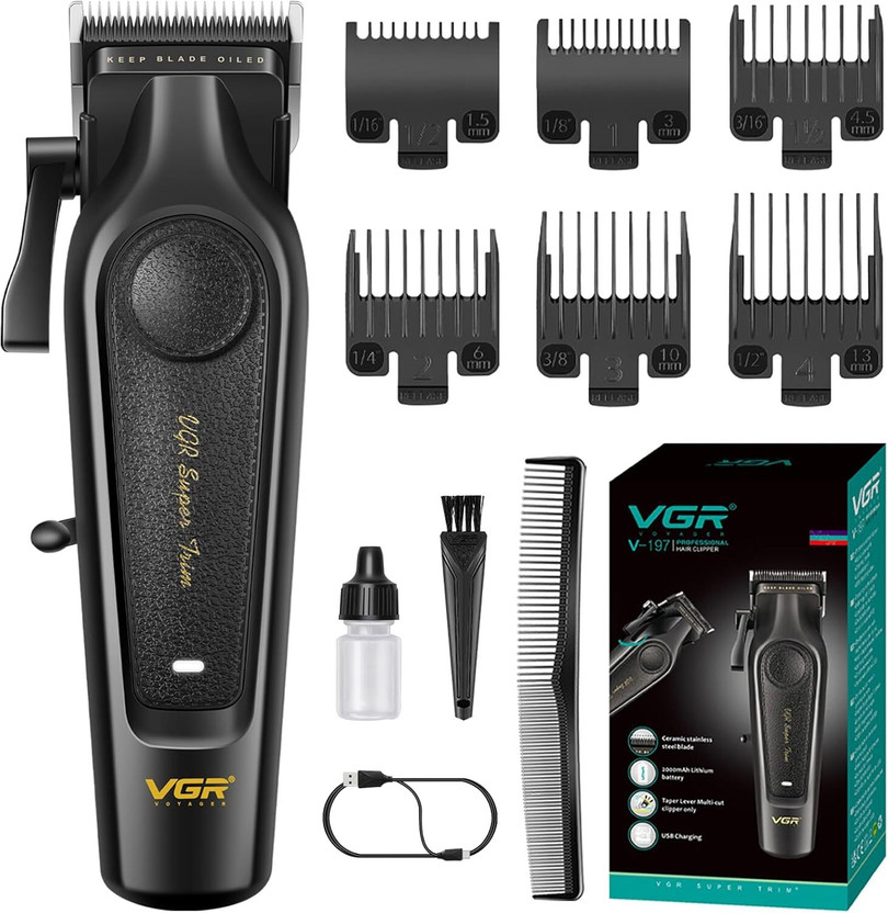VGR V-197 Trimmer by VGR — product image showing the trimmer body, blade head and attachments
