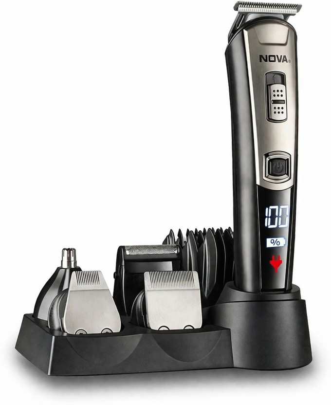 NOVA NG 1153 Digital USB Trimmer by Nova — product image showing the trimmer body, blade head and attachments
