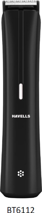 Havells BT6112 Trimmer by Havells — product image showing the trimmer body, blade head and attachments