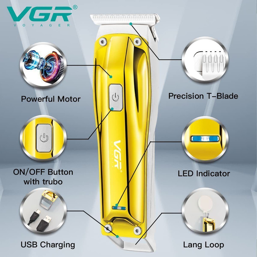VGR V-955. Trimmer by VGR — product image showing the trimmer body, blade head and attachments