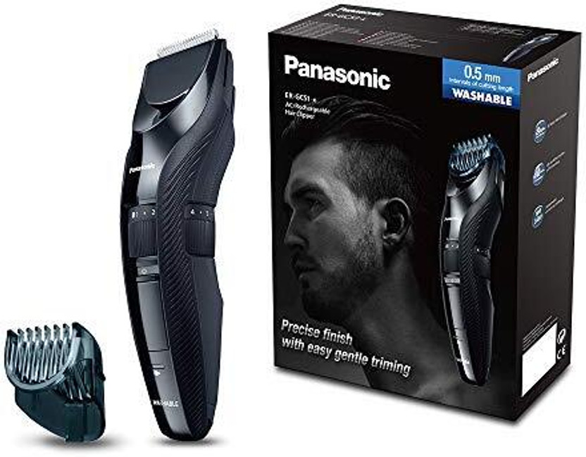 Panasonic ER-GC51-K503 Trimmer by Panasonic — product image showing the trimmer body, blade head and attachments
