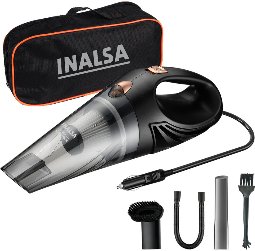 Inalsa CarWorx Hand-held Vacuum Cleaner with 2 in 1 Mopping and Vacuum vacuum cleaner by INALSA — product image showing the body, hose and cleaning head