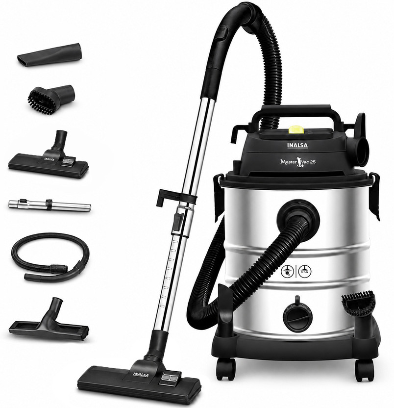 Inalsa Master Vac 25 vacuum cleaner by INALSA — product image showing the body, hose and cleaning head