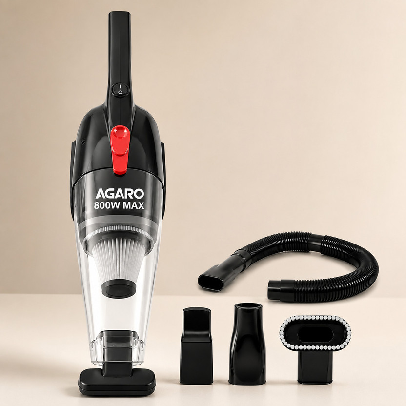 AGARO Regal 800 Watts Dry Vacuuming vacuum cleaner by AGARO — product image showing the body, hose and cleaning head