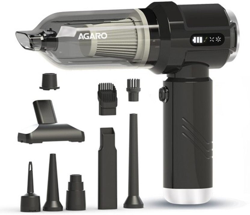 AGARO HVC1717 Cordless Car Vacuum Cleaner vacuum cleaner by AGARO — product image showing the body, hose and cleaning head
